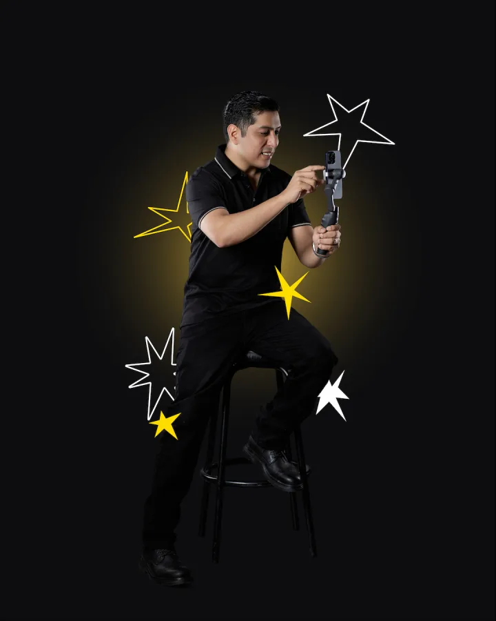 Hernán produciendo contenido para campañas locales